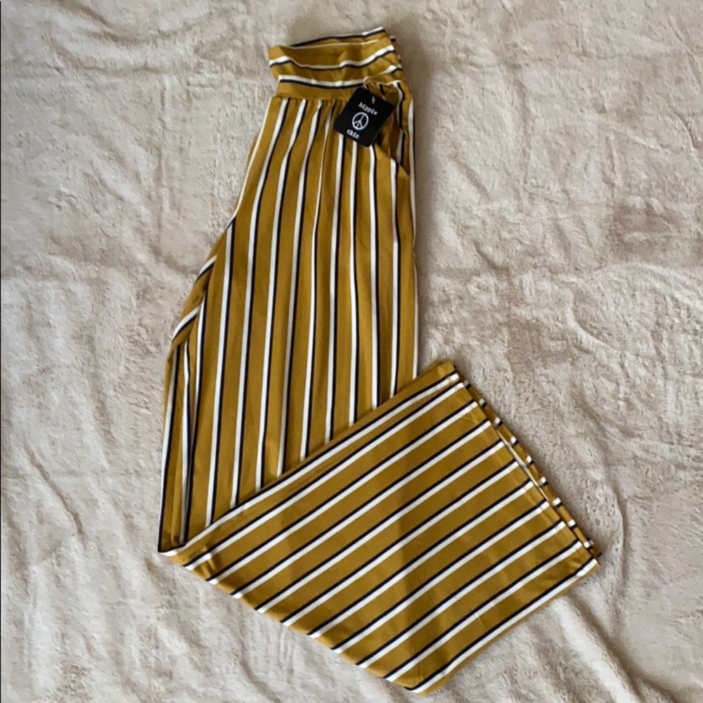 Hippie Chic Mustard Stripped Pants